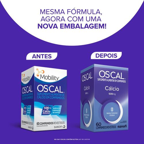 Cálcio 500mg 60 Comprimidos Os-Cal