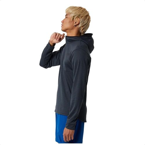 Blusa New Balance Capuz Tenacity 1/2 Zíper Masculino