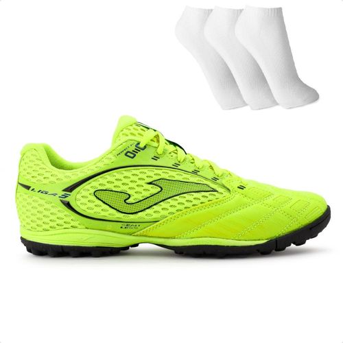 Chuteira Futebol Society Joma Liga 5 + 3 Pares de Meias