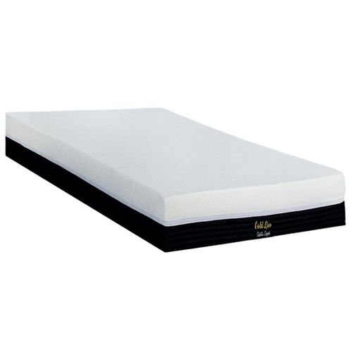 Colchão Solteiro Lukspuma Molas Ensacadas (188x88x25) Branco/Preto