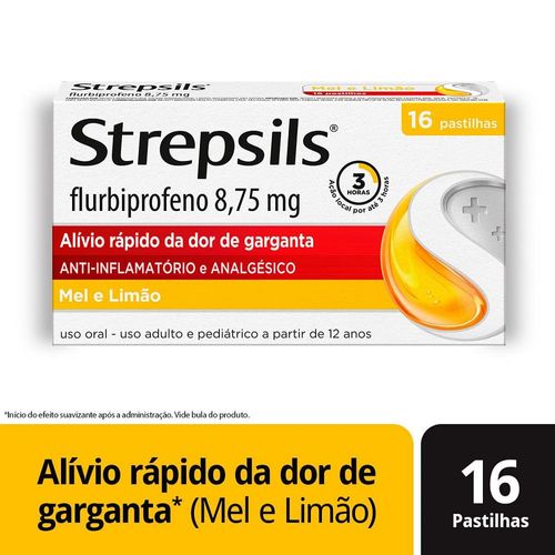 Strepsils 8,75mg Sabor Mel e Limão 16 Pastilhas