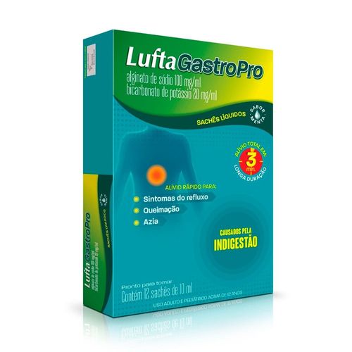 LuftaGastroPro 12 Sachês Líquidos 10ml Cada