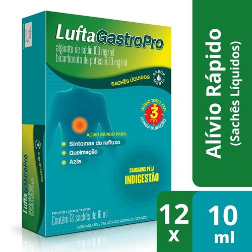 LuftaGastroPro 12 Sachês Líquidos 10ml Cada