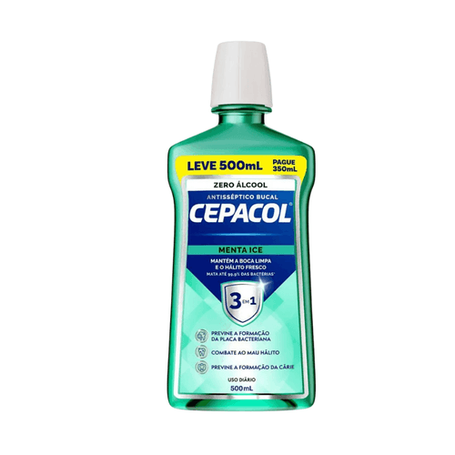 Enxaguante Antisséptico Bucal Cepacol Menta Ice Sem Álcool 500ml