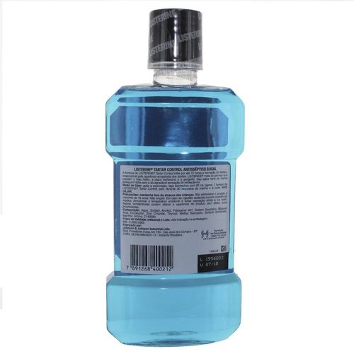 Enxaguante Bucal Antisséptico Listerine Tartar Cont Ment 500