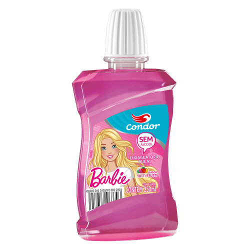 Enxaguante Bucal Condor Barbie Tutti Frutti 250ml