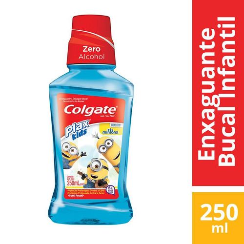 Enxaguante Bucal Antisséptico Colgate Plax Kids Minions 250mL