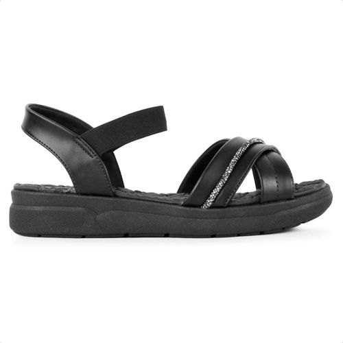 Sandália Comfortflex Elastic Strass Feminina