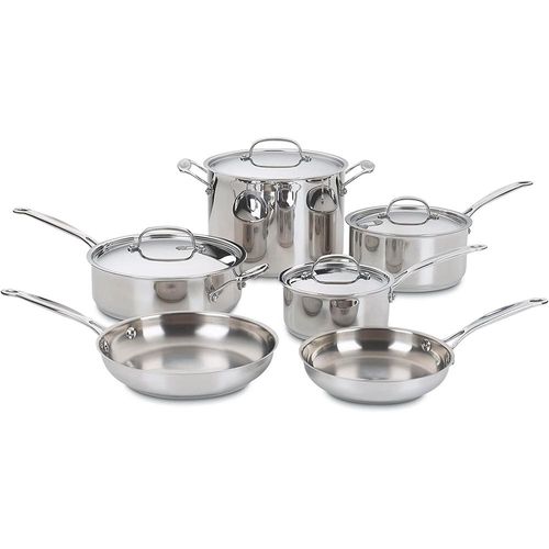 Conjunto De Panelas Cuisinart Aço Inox Chef Classic 10 Peças