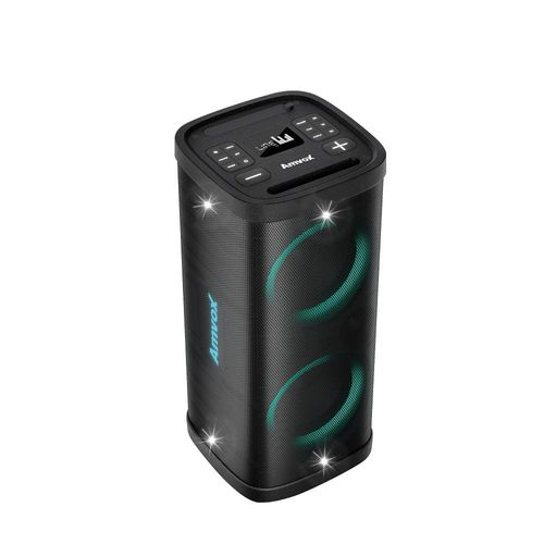 Caixa de Som Amplificada Amvox ACA1200 com Bluetooth, TWS, Power X, Luzes de LED, Chip AX1 e Rádio FM Bivolt - 1200W RMS