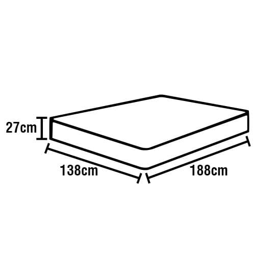 Colchão Casal Ortobom New Magestic com Ortopillow e Molas Ensacadas 27x138x188 cm - Marrom/Cinza