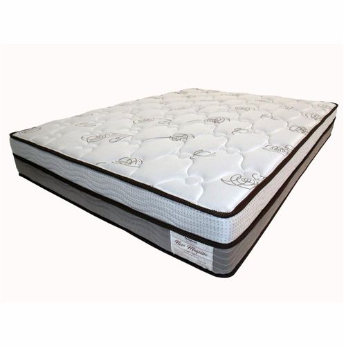 Colchão Queen Size Ortobom New Magestic com Ortopillow e Molas Ensacadas 27x158x198 cm - Marrom/Cinza