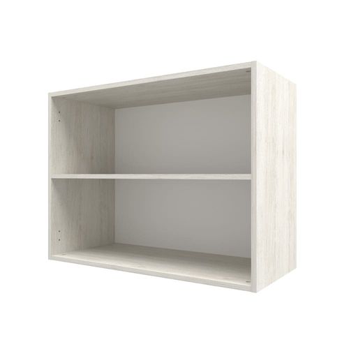 Armário Aéreo Bartira Rubi com 2 Portas de Vidro, 1 Prateleira e 80cm de Largura - Freixo/Preto Poah