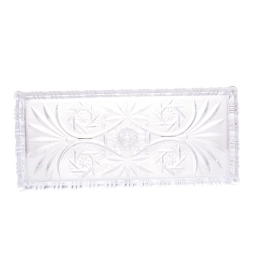 Travessa de Cristal Lyor Dragon com Pé - 10,5x15x34cm (AxLxP)