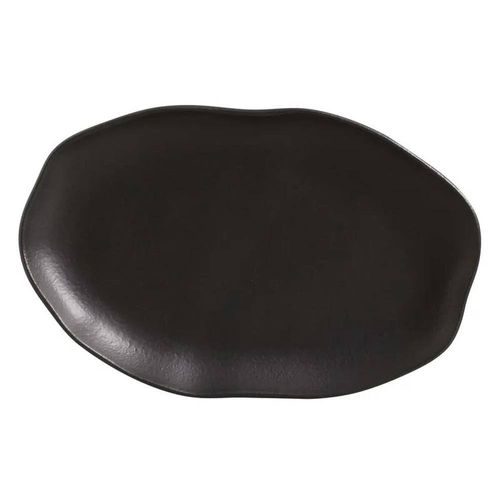 Conjunto de Travessas Oval Rasa Média Porto Brasil Bio Preto Matte 30x20cm - 4 Peças TRAVESSA OVAL RASA BIO PTO MATTE PT PORTO BRASIL