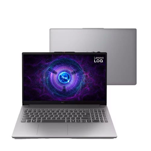 Notebook Gamer Lenovo LOQ-e Intel Core i5 12° Gen 16GB RAM 512GB SSD GeForce RTX 3050 6GB Tela Full HD 15.6" 144Hz- 83ME0007BR Win 11 + Micros