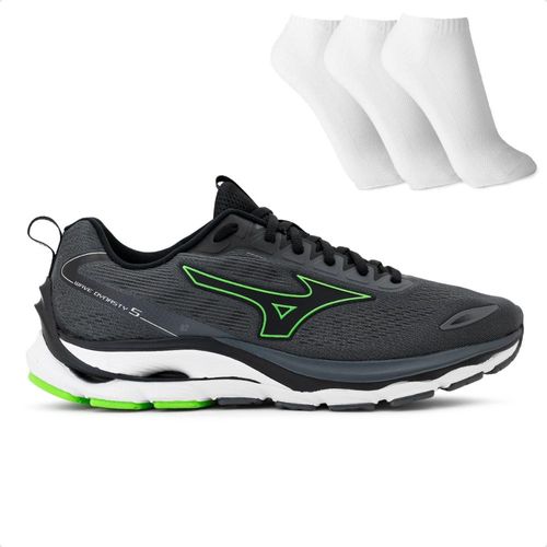 Tênis Mizuno Wave Dynasty 5 Masculino + 3 Pares de Meias