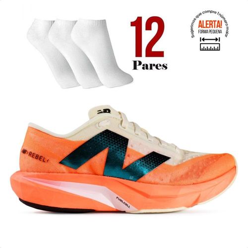 Tênis New Balance Fuelcell Rebel V4 Masculino + 12 Pares de Meias