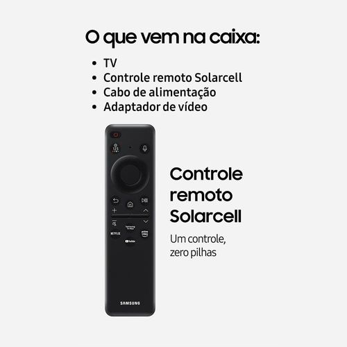 Smart TV QLED 75” 4K Samsung QN75Q7FAAGXZD, Vision AI, Processador com AI, Xbox Cloud Gaming, Controle por Gestos, Art Store, Alexa, Wi-Fi e Bluetooth
