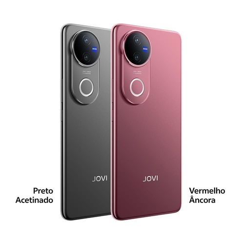 Smartphone JOVI V50 5G Preto Acetinado 512GB, 12GB RAM, Snapdragon 7 Gen3, Tela 6.77” AMOLED 120Hz, Câmera Dupla 50MP, Android 15 e IP69