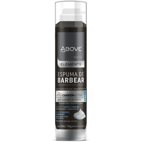 Espuma de Barbear Above Men Elements Carvão Ativado 150ml