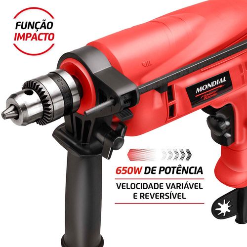Furadeira de Impacto 3/8" FFI07 Mondial 650W 127V