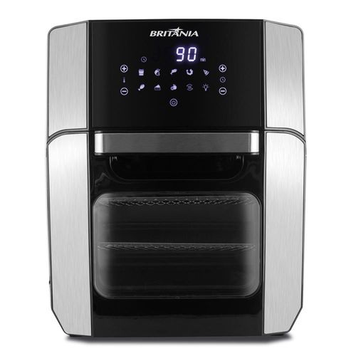 Fritadeira Elétrica Air Fryer 12L 4 em 1 Britânia Oven BFR2100P Preta 220V