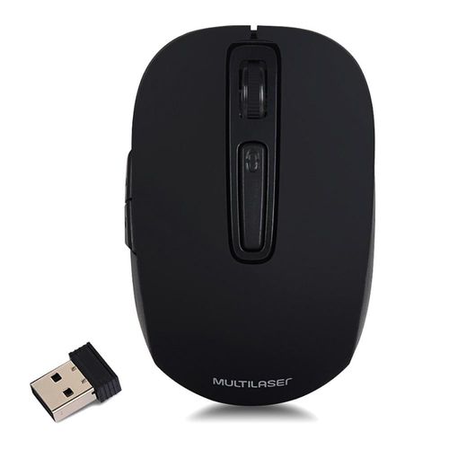 Mouse s/Fio USB Multilaser MO277 Pt
