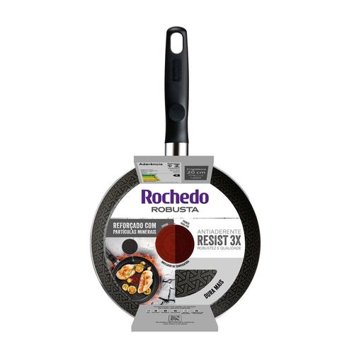 Frigideira Francesa Antiaderente 30cm Robusta Rochedo Grafite