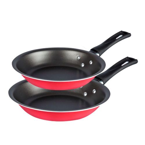Conjunto Frigideira Antiaderente com 2 Unidades Oliveira Vermelho