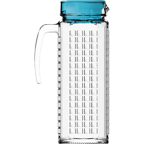 Jarra de Vidro 1,2L com Alça e Tampa Ladrilho Colorex Sortida