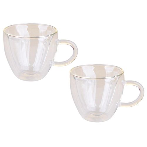 Conjunto de 2 Canecas de Vidro 240ml Amore Mio Cazza