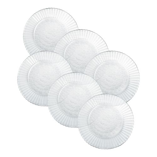Kit 6 Pratos de Vidro Fundo 22.4cm Duralex Primavera