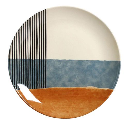 Prato Fundo de Cerâmica 21cm Abstrata Porto Brasil Coup