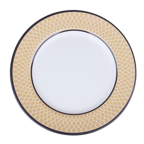 Prato Sobremesa de Cerâmica 19.5cm Geométrica Cazza
