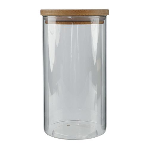 Porta Mantimento Vidro com Tampa Bamboo Redondo 1.1L CV212780 Casa do Chef