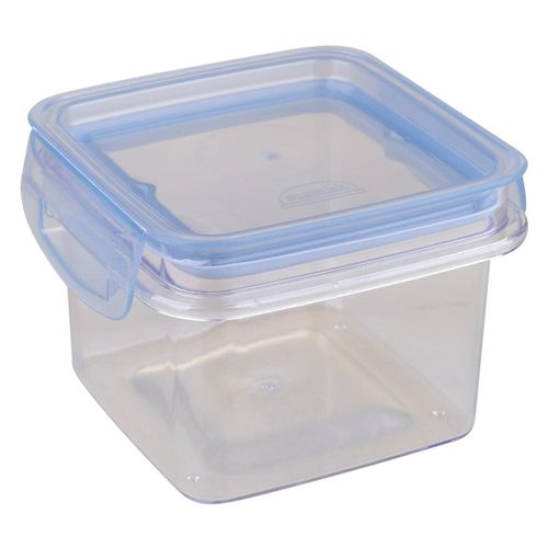 Pote Hermético Quadrado 380ml Plasútil Azul