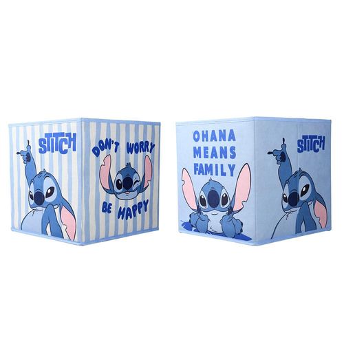 Cesto Organizador Dobrável 30X30cm Stitch Disney