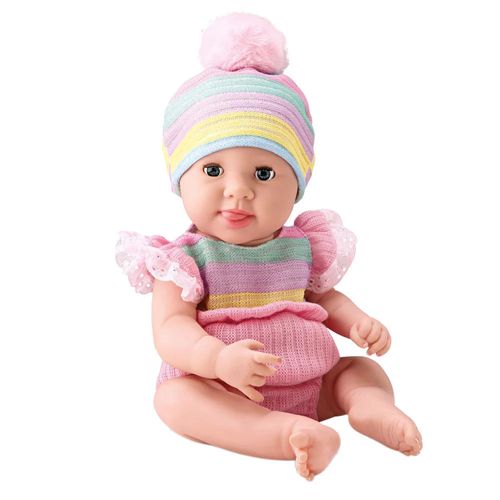 Boneca New Born Divertoys Brincar de Papinha