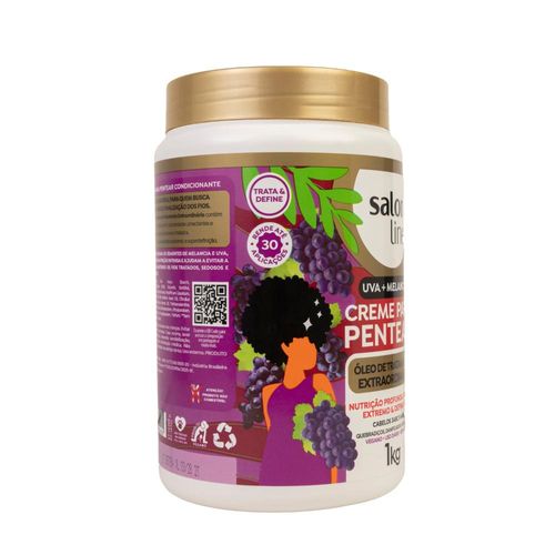 Salon Line Uva + Melancia Creme Para Pentear 1000ml