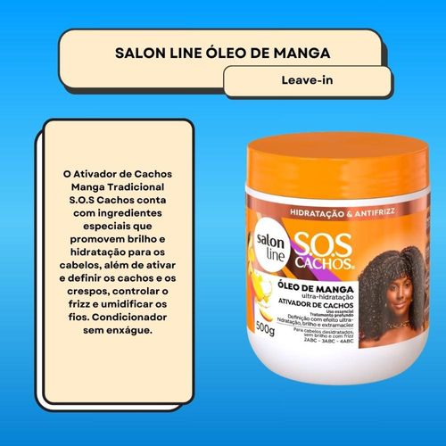 Salon Line SOS Cachos Óleo de Manga Ativador de Cachos 500g