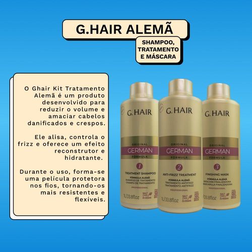 G.Hair Escova Progressiva Alema (3 x 1000ml)