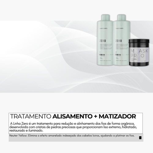 Madamelis Zero Escova Progressiva Sem Formol Duo + Máscara Pro Neuter Yellow