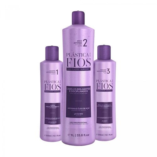 Cadiveu Plástica dos Fios Selagem Térmica Escova Inteligente (2 x 300ml+1L)