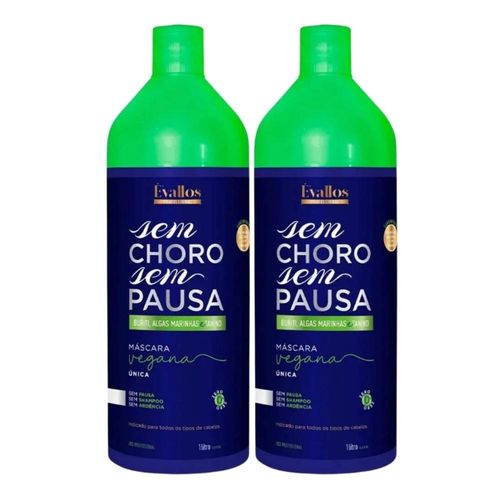 Évallos Vegana Sem Choro Sem Pausa Kit 2 Progressiva 1000ml
