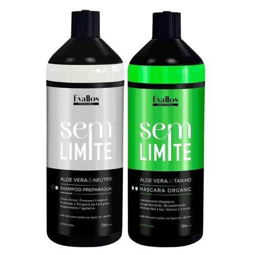 Évallos Profissional Progressiva Organic + Shampoo Antiresiduo Sem Limite 2x1000ml