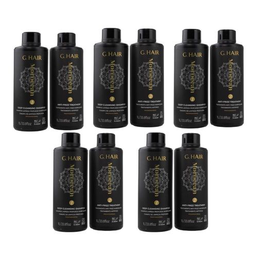 G.Hair Escova Progressiva Marroquina 5 Kits (2 x 1 Litro)