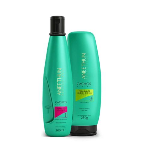 Aneethun Cachos Shampoo 300ml + Finalizador Ondas e Cachos 250g
