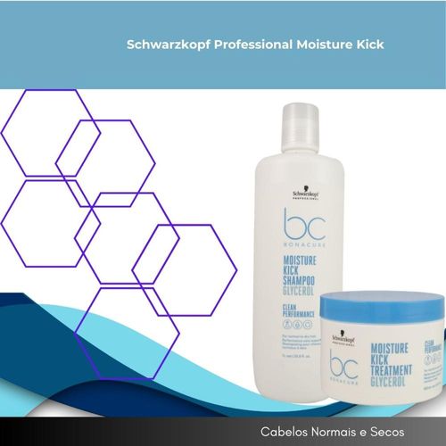 Schwarzkopf Moisture Kick Kit Shampoo 1L e Máscara 500ml