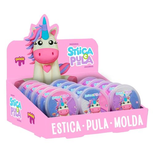 Massinha Stiica e Pula Doce Brinquedo Unicórnio 20g